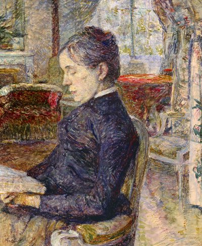 Adele Tapie de Celeyran Countess of Toulouse-Lautrec-Monfa in the Salon of Chateau de Malrome, 1887 by Henri de Toulouse Lautrec